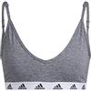 adidas Donna Sostegno leggero reggisena sportivi, Dark Grey Heather/Black, XS