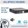 Dell MINI PC DELL Optiplex 7050 Micro Cpu i5-7500T Ram 8gb DDR4 SSD 240gb Wi-fi