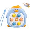 Qixuer Gioco a Spinta Rapida, Quick Push Game Fidget Toys, Pop it Bubble Game, Fast Push Bubble Game Regalo per Ragazzi, Ragazze, Adolescenti (Blu)