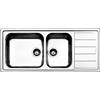 Apell Lavello Cucina 2 Vasche Incasso con Gocciolatoio Dx Larghezza 116 cm materiale Acciaio Inox finitura Satinato - LNG1162IRBC Serie Linear