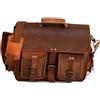 Fatto a mano Borsa da uomo in pelle per laptop fatta a mano vintage marrone 15'' nuova val...