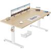 TRIUMPHKEY Adjustable Height Electric Desk, 160 x 80 cm, USB Socket, Gaming Desk, 3 Memory Controls, Adjustable Height, Anti-Collision, Computer Table