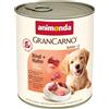Grancarno animonda GranCarno Junior cibo per cani, alimento umido per cani in crescita, manzo + pollo, 6 x 800 g