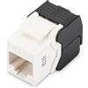 DIGITUS Modulo keystone CAT 6A - non schermato - Nero - Bianco - DN-93606