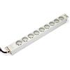 DIGITUS A-19-STRIP-3-IMP - 1U - Alluminio - Bianco - 9 A-19-STRIP-3-IMP