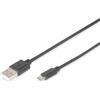 Digitus AK-300127-010-S cavo USB 1 m USB A Micro-USB B Nero