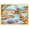 Goki Einlegepuzzle afrikanische Savanne: 40 x 30 x 0,8 cm, Holz, 96 Teile, per Stück