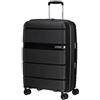 American Tourister Linex Spinner M, Valigia, 66 cm, 63 L, Nero (Vivid Black)