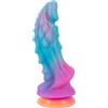 SuperLove Dragon Luminescent Liquid Silicone Dildo Blue-Pink
