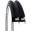 ECOVELO 2 COPERTURE 24 X 1 3/8 (37-540) COPPIA COPERTONI NERI GOMME PER CARROZZINA DISABILI CARROZZELLA CITY BIKE 24"