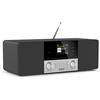 TechniSat DIGITRADIO 3 IR - Sistema compatto radio DAB stereo (DAB+, FM, lettore CD, Bluetooth, radio Internet, USB, presa per cuffie, ingresso AUX, radiosveglia, 20 watt RMS), nero/argento