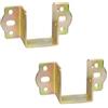 LIKERAINY Supporto Centrale Connettore per Mobili Gancio per Travetti in Legno Larghezza 40 mm Connettori da Letto Raccordi a Sospensione Ganci di Fissaggio per Giroletto 2 pezzi