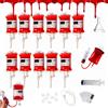 Manqyi 11 Pezzi Halloween Sacchetti di Sangue per Bevande, Sacca per Sangue, Sacchetti per Bevande di Halloween, Bevanda di Halloween, Sacchetti di Sangue per Halloween, con Siringa e Adesivi