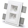 9010 novantadieci Cassiopea Double 4180A Faretto a incasso a plafone
