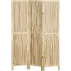 HOMCOM Paravento da Interno 3 Pannelli Pieghevole 120x170 cm Color Legno