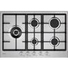 Ⓜ️🔵🔵🔵 Candy CHG7WL4WTX - Piano cottura da 75 cm, acciaio inox, 5 fuochi gas di cui uno a doppia corona