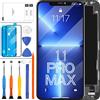 LADYSON OLED LCD Sostituzione dello Schermo per iPhone 11 PRO Max A2161 A2220 A2218 3D Touch Display Digitizer Assembly Parti di Riparazione Kit con Strumenti Vetro Temperato