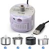 Berein Pompa di ricambio per fontana per gatti in acciaio inox, pompa di ricambio ultra silenziosa con luce LED USB (Pumpe-A)