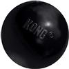KONG Extreme Ball Con Foro - Durevole Giocattolo per Cani in Gomma Naturale per l'Allenamento e il Gioco - Nero - Per Cani Di Piccola Taglia