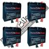 Tecnobike Shop 4 Batterie Cicliche per Veicoli Elettrici 6-DZM-20 (48V) - 12V 22Ah a Piombo T8