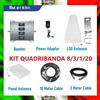 HWATEL Amplificatore Ripetitore Segnale Cellulare 5G 4G LTE GSM Quadribanda Kit 4 in 1