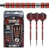 WINMAU Diablo Set di Freccette in tungsteno Steeltip Professionale da 24 Grammi con Alette e steli (Alberi)