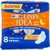 Lines Linea Idea Ultra Assorbente Notte con Ali, 8 assorbenti
