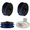 JOJOCY Bobina di ricambio per tagliabordi Ryobi RAC123 5132002671, bobina e filo compatibile con Ryobi RLT4027, RLT4125, RLT5027, RLT6030, RLT5127, RLT6130 (3 bobine + 1 copertura)