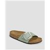 Birkenstock Ciabatte Verdi Da Donna Birkenstock Madrid Big Buckle Nubuck Leather