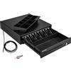 VEVOR Cassetto per Registratore di Cassa, Cassetto Portasoldi Apertura Automatico con 3 Metodi di Sblocco, Cassetta Portavalori con 5 Scomparti per Banconote e 8 per Monete, 41 x 42 x 10 cm (Nero)