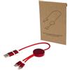 Cavo USB Type C 5-in-1 in alluminio e plastica riciclata da 30 cm da 27 W Alasia personalizzate o neutre