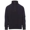 PAYPER Canada Felpa da Lavoro Uomo a Manica Lunga Misto Cotone Mezza Chiusura Zip Manica a Giro Polsini Vita in Costina Blu Navy (XXL)