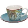 Tognana Confezione 6 Tazzine Caffè Con Piattino Jungle New Bone China Multicolor LINEA METROPOLIS di Tognana