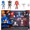 Jakks Pacific Sonic 3 Movie Action Figure Sonic, Shadow e Knuckles Plus Buzz Bomber e Drone Multi-Pack 6,35 cm di Jakks