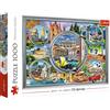 Trefl 1000 Elementi, Roma, edifici famosi d'Italia, Vespa, Colosseo, te, intrattenimento creativo, regalo, divertimento, classici Puzzle, Colore Vacanze italiane, 10585