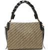Coccinelle Borsa a Mano in Pelle con Grana e Paglia Linea Boheme Bicolor Straw