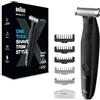 Braun Series XT3 Regolabarba Uomo, Rasoio Elettrico Barba Con Rifinitore per Depilazione Uomo, Custodia da Viaggio, Idea Regalo, XT3200 Nero