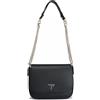 GUESS Fedora Flap Shoulder Bag, Borsa a Tracolla Donna, Nero, Taglia Unica