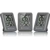Bresser Set di 3 termoigrometri per controllare il clima nella stanza - Contenuto della confezione: 3 termoigrometri, 3 batterie CR2032, istruzioni - Dimensioni: 4,5 x 5,8 x 1,3 cm/Peso: 31 g