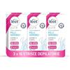 Veet Strisce Depilatorie Gambe e Corpo, Ipoallergeniche e Dermatologicamente Testate, 48 Strisce (3 confezioni da 16 Strisce) + Salviette Post-Epilazione Idratanti