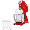 Smeg Set Impastatrice con accessorio Gelatiera Rosso
