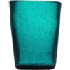 Memento Bicchiere per acqua in pasta di vetro Petrolio