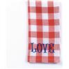 Bitossi Tovagliolo ricamato Love Rosso