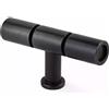 Pap Deco Maniglia Pap Deco Brooklyn T-bar Ottone Nero Opaco