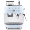 Smeg Macchina da caffè espresso manuale con macinacaffè Azzurro