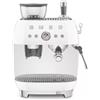 Smeg Macchina da caffè espresso manuale con macinacaffè Bianco