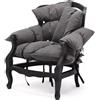 Mogg Poltrona 7 Pillows Rivestimento Sfoderabile Cotone Grigio Struttura Nero