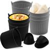 WANDGU 8 pezzi friggitrice ad aria calda in silicone Airfryer accessori: antiaderenti con 2 guanti da forno, stampo riutilizzabile per muffin, torte d'uovo e dessert, 6,6 x 6,5 cm