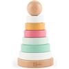BIECO Torre impilabile Baby Berry | Legno sostenibile FSC® | 19 cm | Gioco a incastro da 1 anno di anelli impilabili in legno per bambini