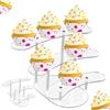 letuxaamz Supporto per Cupcake, Alzata per Dolci in Acrilico, Torre Dessert 3 livelli Decorazioni Feste di Compleanno Ragazze e Bambini Matrimonio Compleanno Showers Torte Dessert tè Pomeridiano